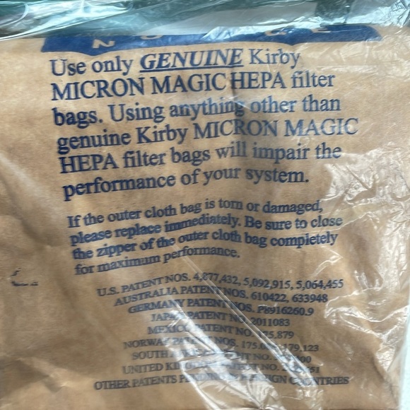 Kirby 197301 Micron Magic HEPA Filtration Bags open bag 8 bags in this lot - Picture 4 of 7